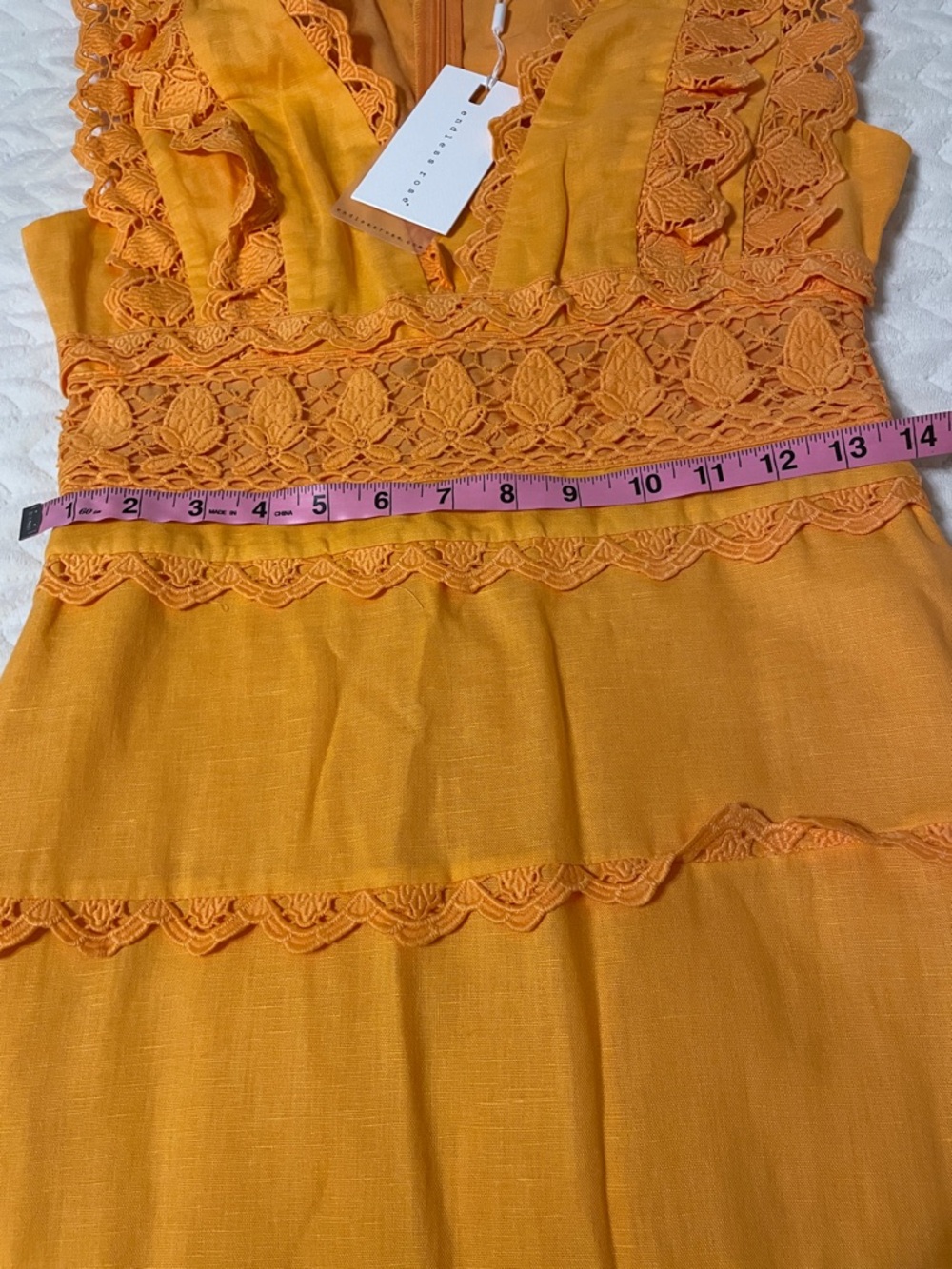 Endless Rose 🍊Crochet Lace Tiered Maxi Dress - Picture 4 of 6